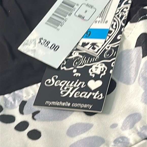 Sequin Hearts Black and White Women's Dress NWT - Picture 6 of 12